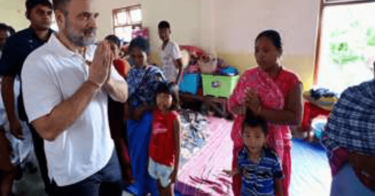 राहुल गांधी मणिपुर हिंसा के प्रभावितों से मिले