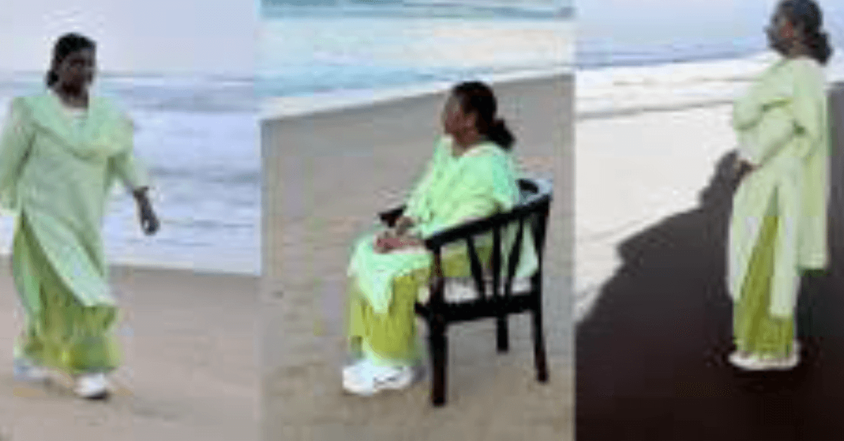 मुर्मु ने समुद्र तट पर समय बिताया,सोशल मीडिया पर साझा किया अनुभव