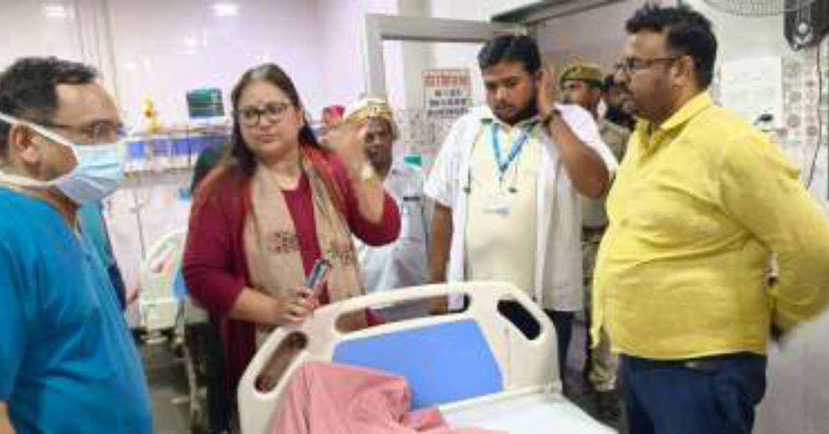 जिलाधिकारी घायलों से मिलने पहुंचीं अस्पताल