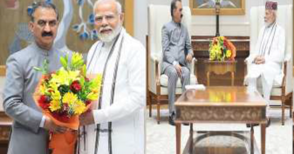 पीएम मोदी से मिले सीएम सुक्खू