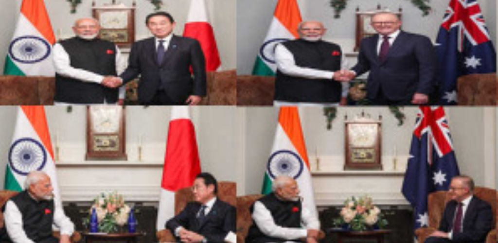 मोदी ने कीं जापान, ऑस्ट्रेलिया के प्रधानमंत्रियों से द्विपक्षीय बैठकें