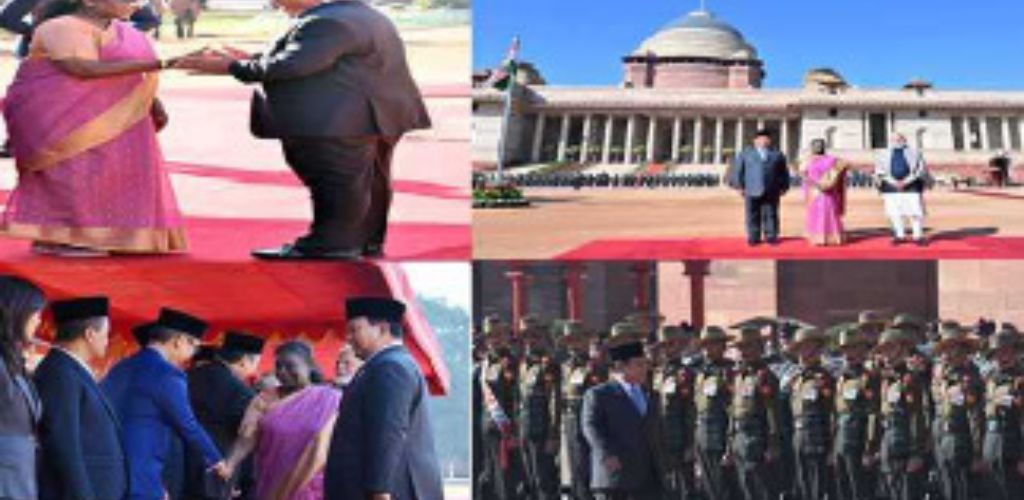 इंडोनेशियाई राष्ट्रपति का राष्ट्रपति भवन में पारंपरिक स्वागत